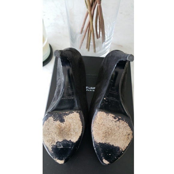 YSL (Saint Laurent) black suede platform heels - Picture 6 of 6